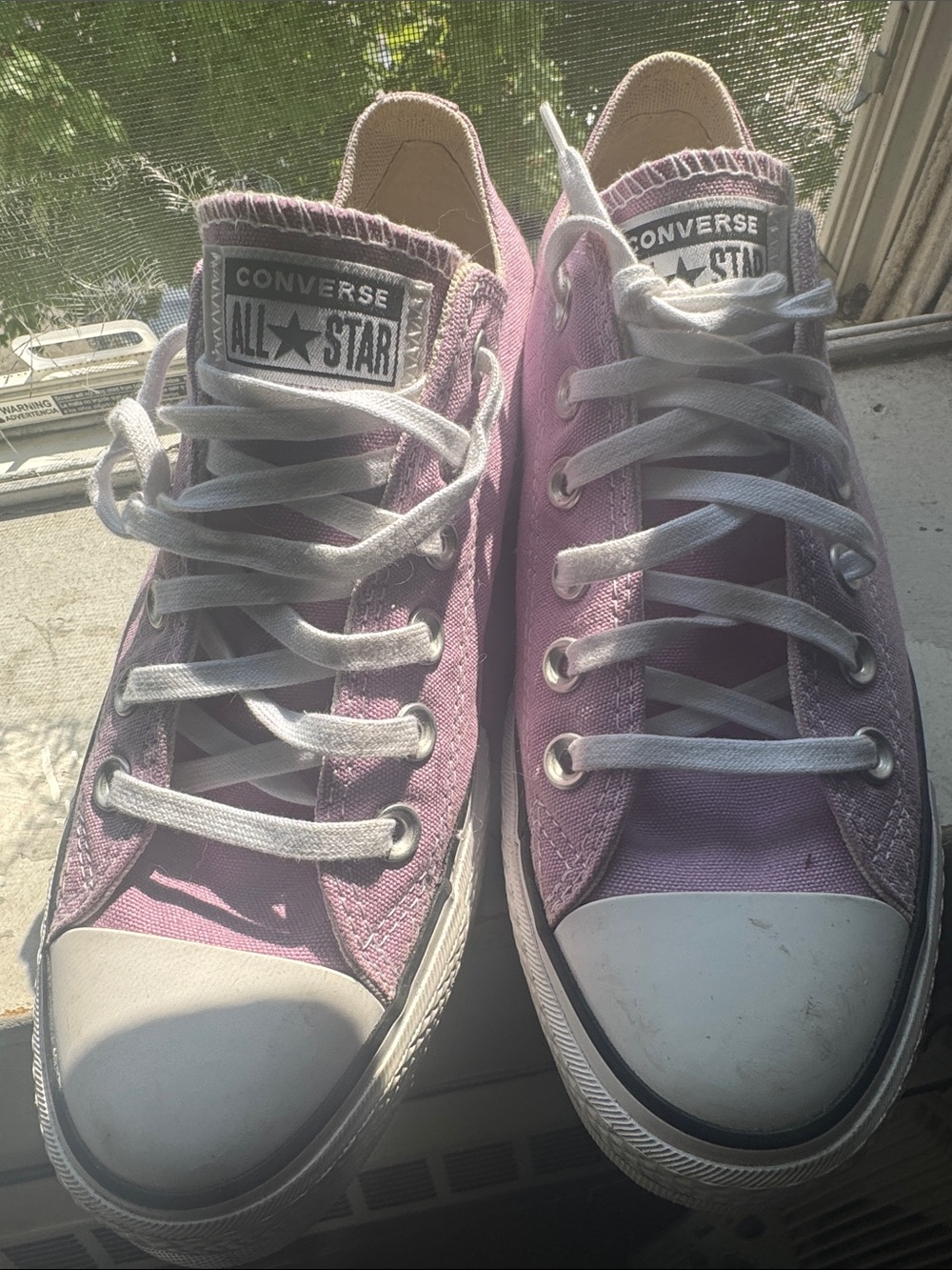 Converse Kids Lavender All Star Low Top Sneakers